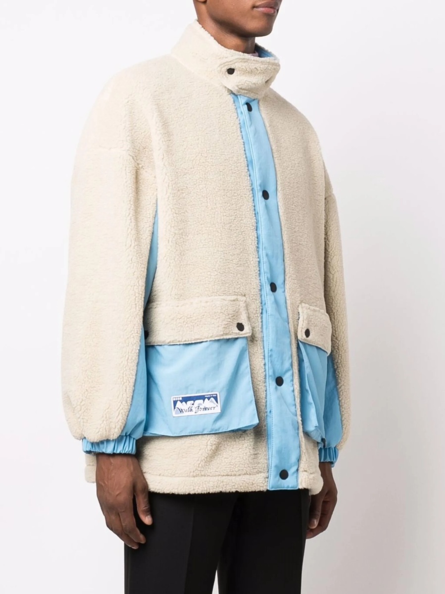 Jacheta MSGM albastra din acrilic si polyester - Img 3