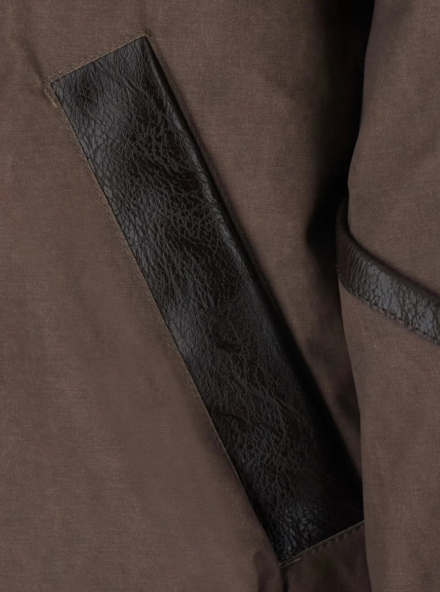 Jacheta 'OLINKA' Brown jacket with fur inserts and side pockets in Tech Fabric women - Img 3