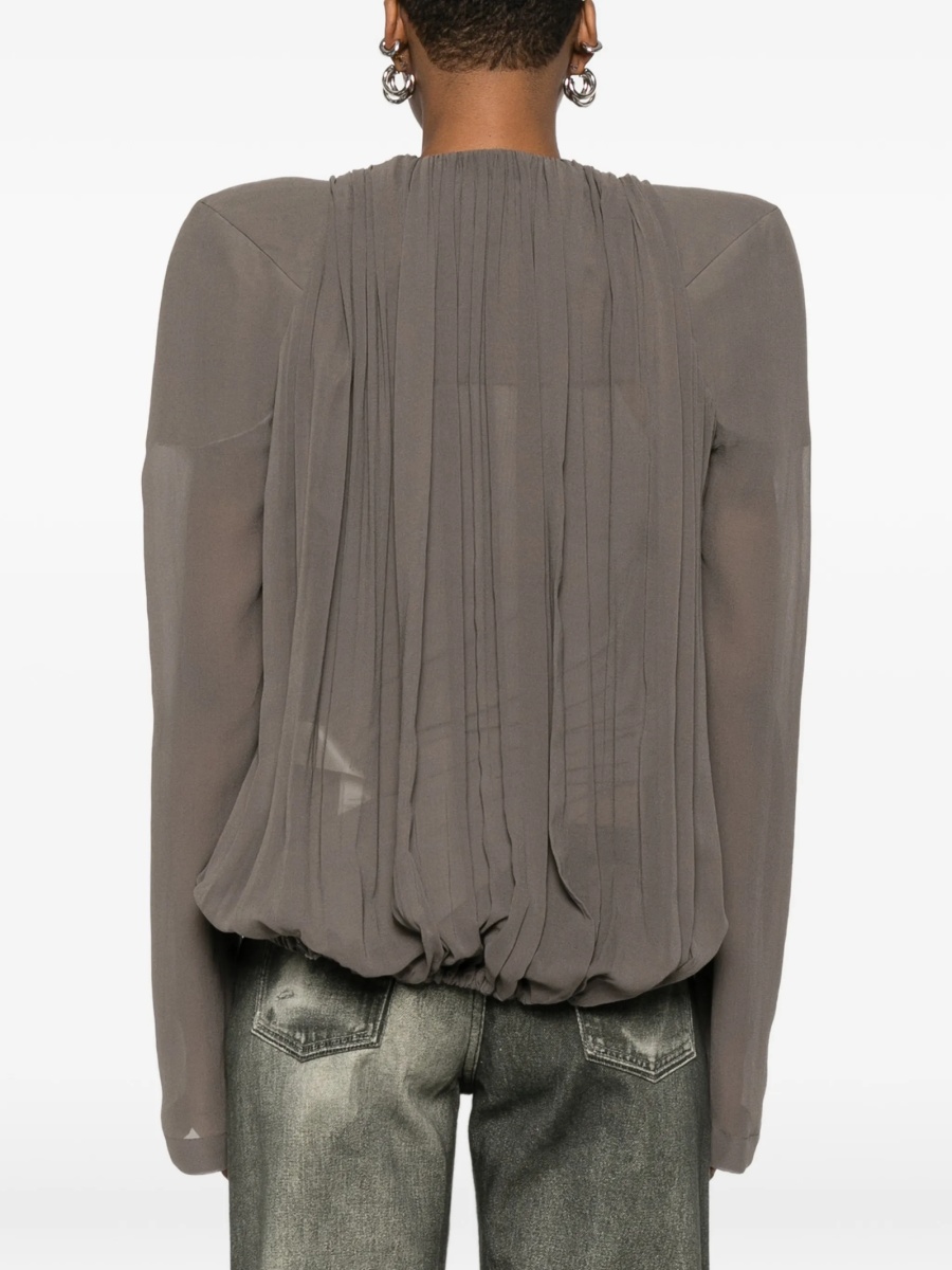 Jacheta Rick Owens gri din matase - Img 4