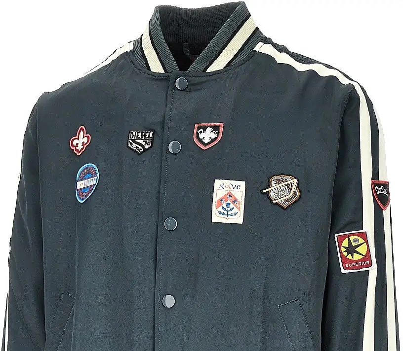 Jacheta Satin track jacket with patches - Img 2