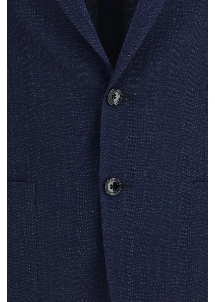 Jacheta Single-breasted Jacket in herringbone fabric - Img 3