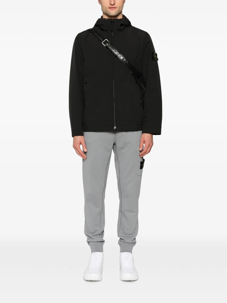 Jacheta Stone Island neagra din spandex/elastan si polyester - Img 2