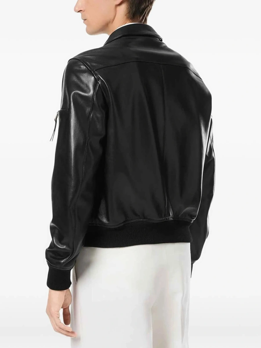 Jacheta Tom Ford neagra din piele - Img 5