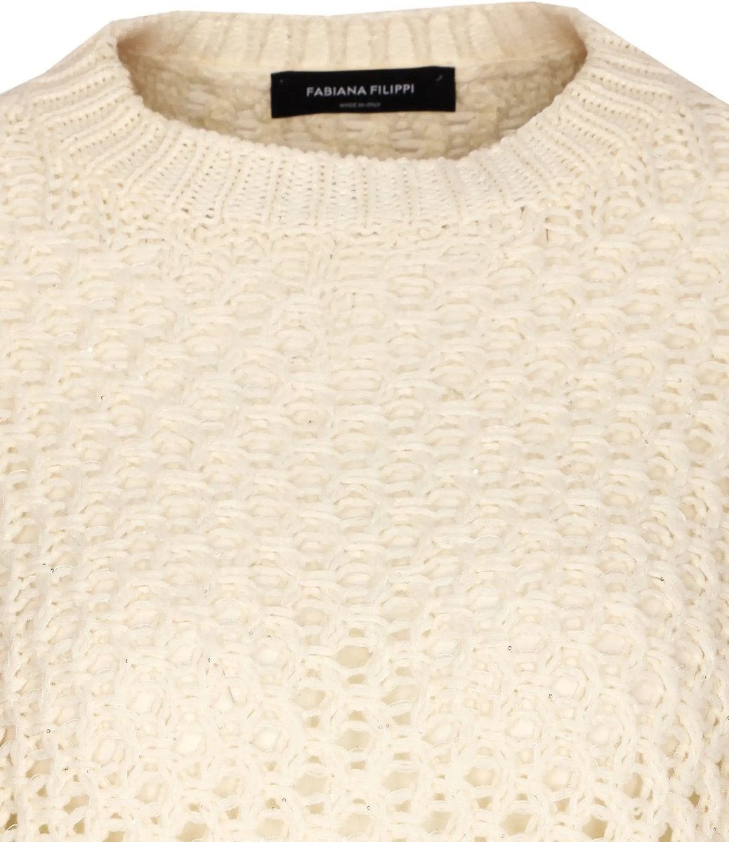 Jumper crafted from Platinum yarn with micro sequins - Img 4