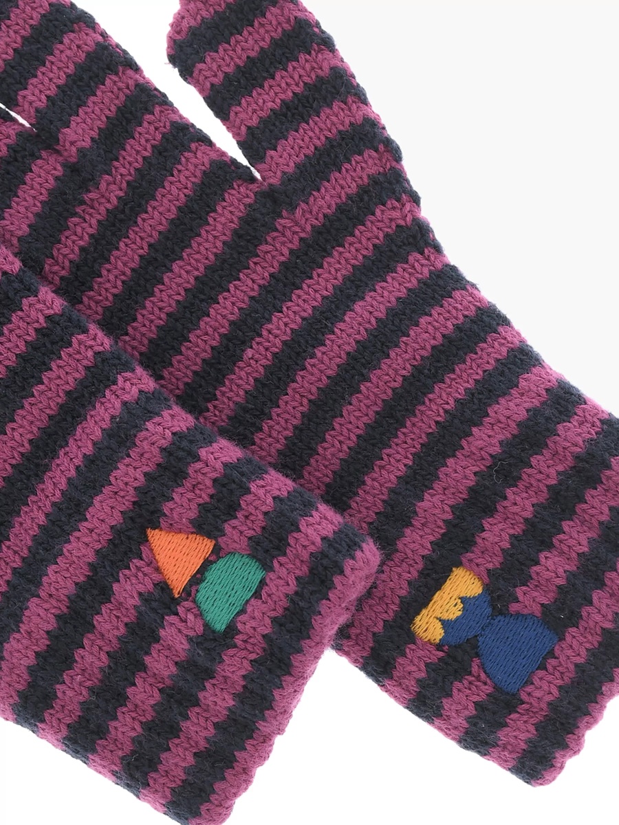 Manusi Funny Friens Striped Knitted Gloves - Img 3