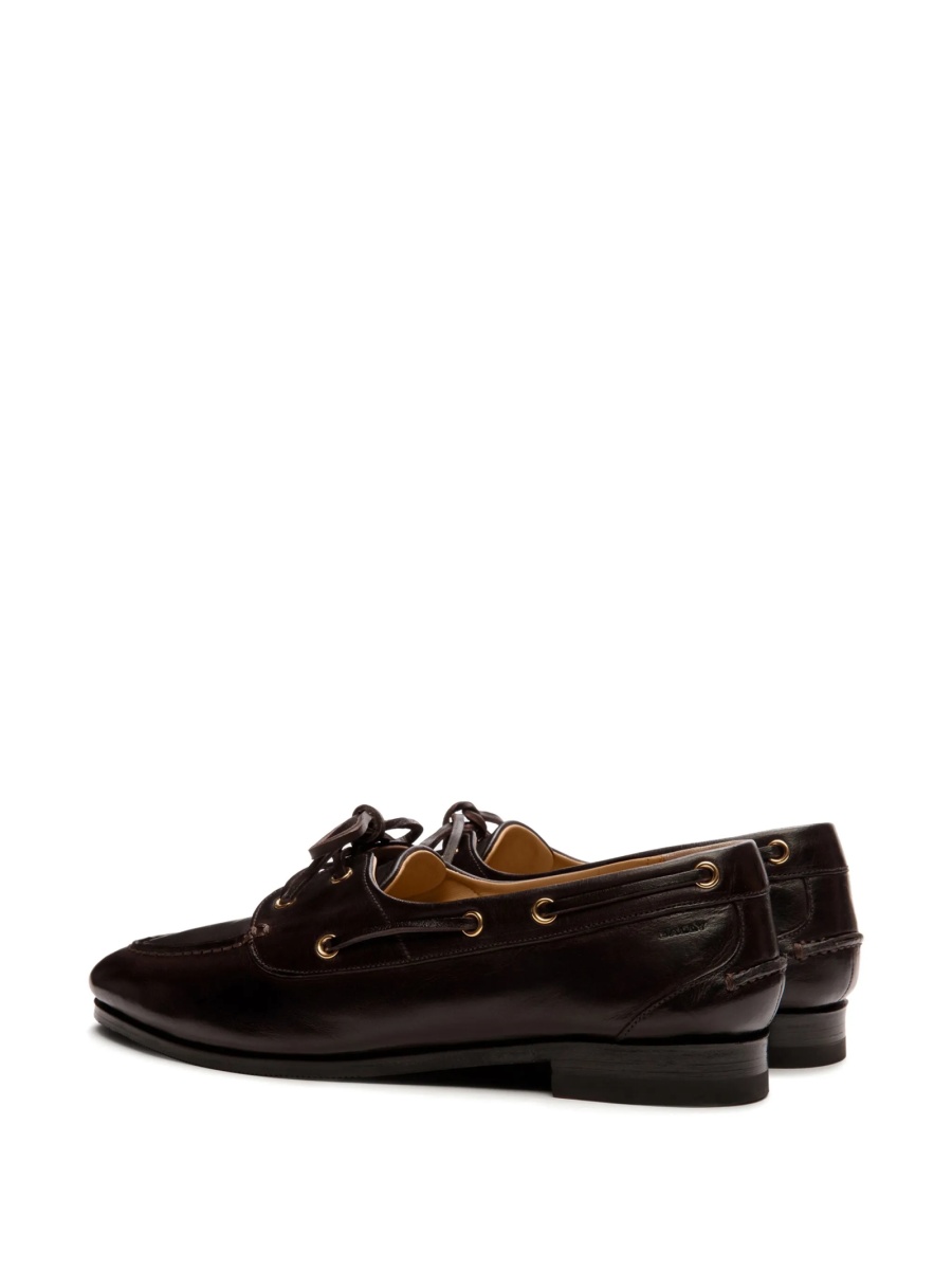Mocasini Bally maro din piele - Img 3