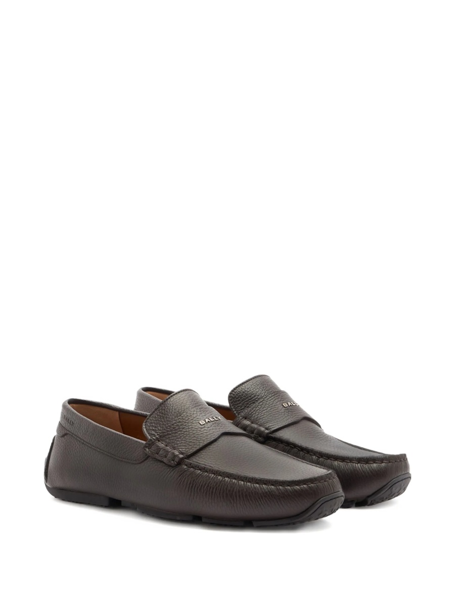 Mocasini Bally maro din piele - Img 2