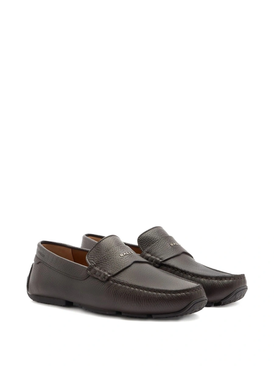 Mocasini Bally maro din piele - Img 2