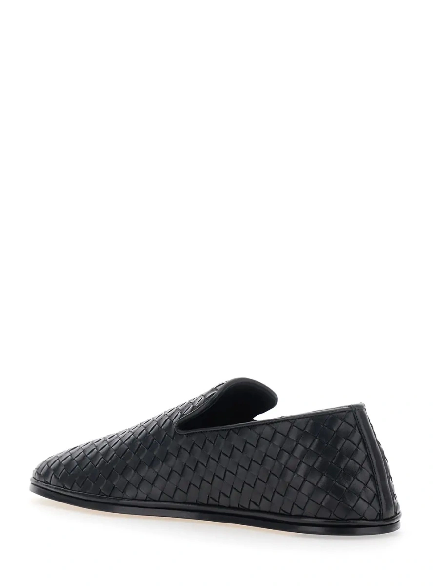 Mocasini Bottega Veneta negri din piele 'Palazzo' - Img 3