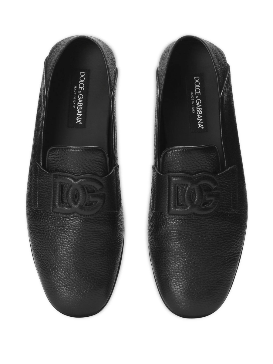 Mocasini Dolce &amp; Gabbana negri din piele - Img 4