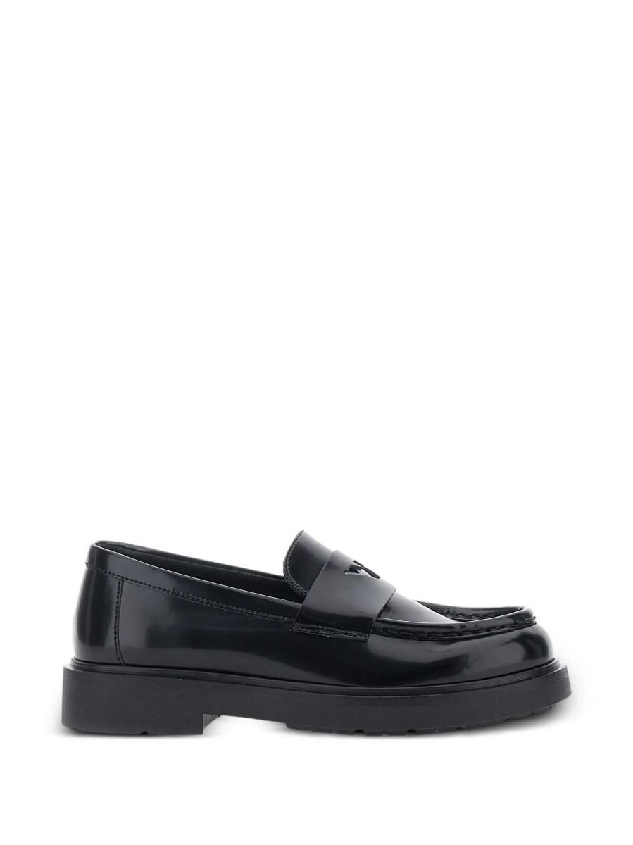Mocasini EMPORIO ARMANI KIDS negri din piele ecologica - Img 8