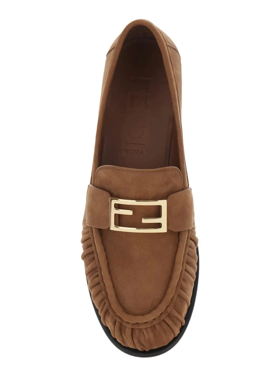 Mocasini Fendi maro din piele - Img 4