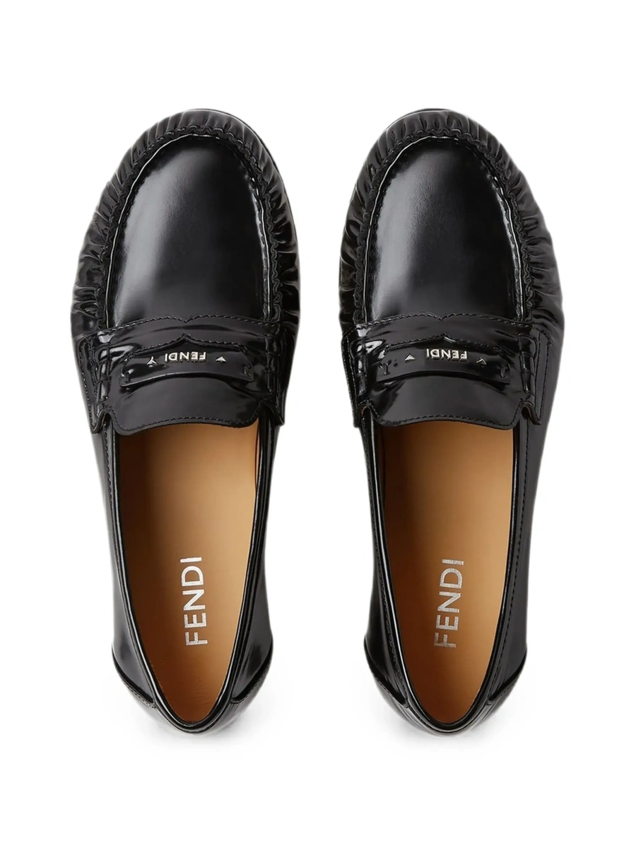Mocasini Fendi negri din piele - Img 7