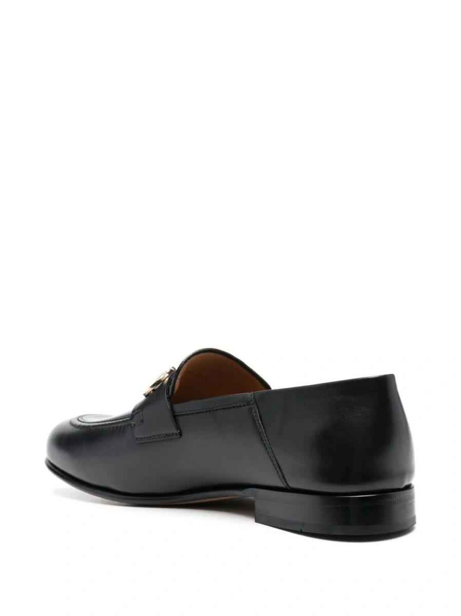 Mocasini Ferragamo gancini negri din piele - Img 3