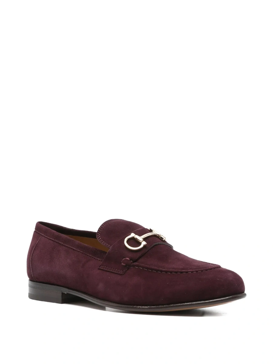 Mocasini Ferragamo mov din piele intoarsa - Img 4