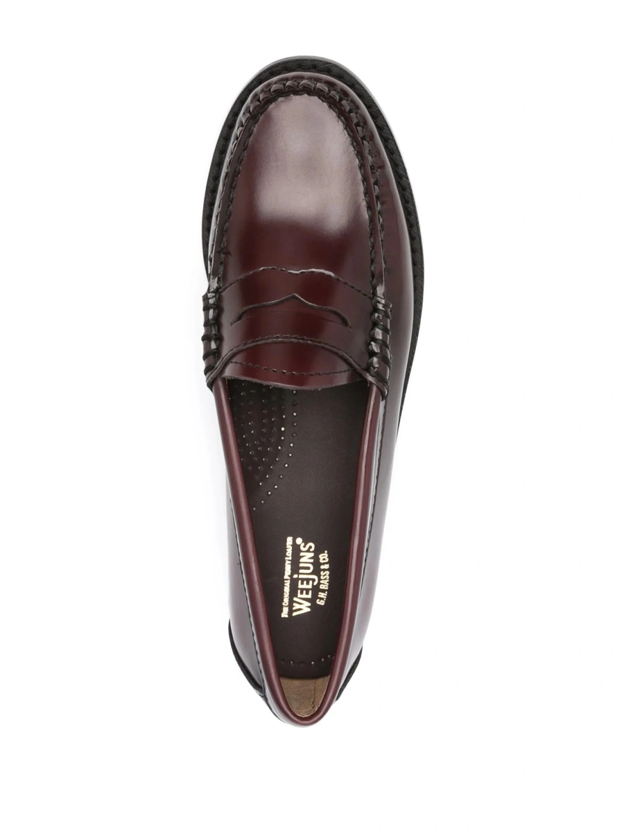 Mocasini G.H. BASS rosii din piele - Img 4