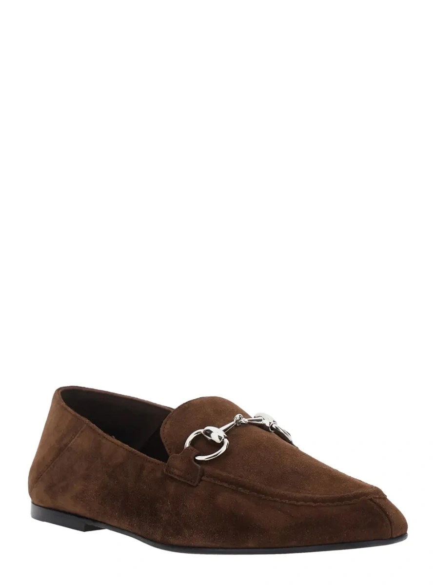 Mocasini Gucci maro din piele intoarsa 'Pierre' - Img 2