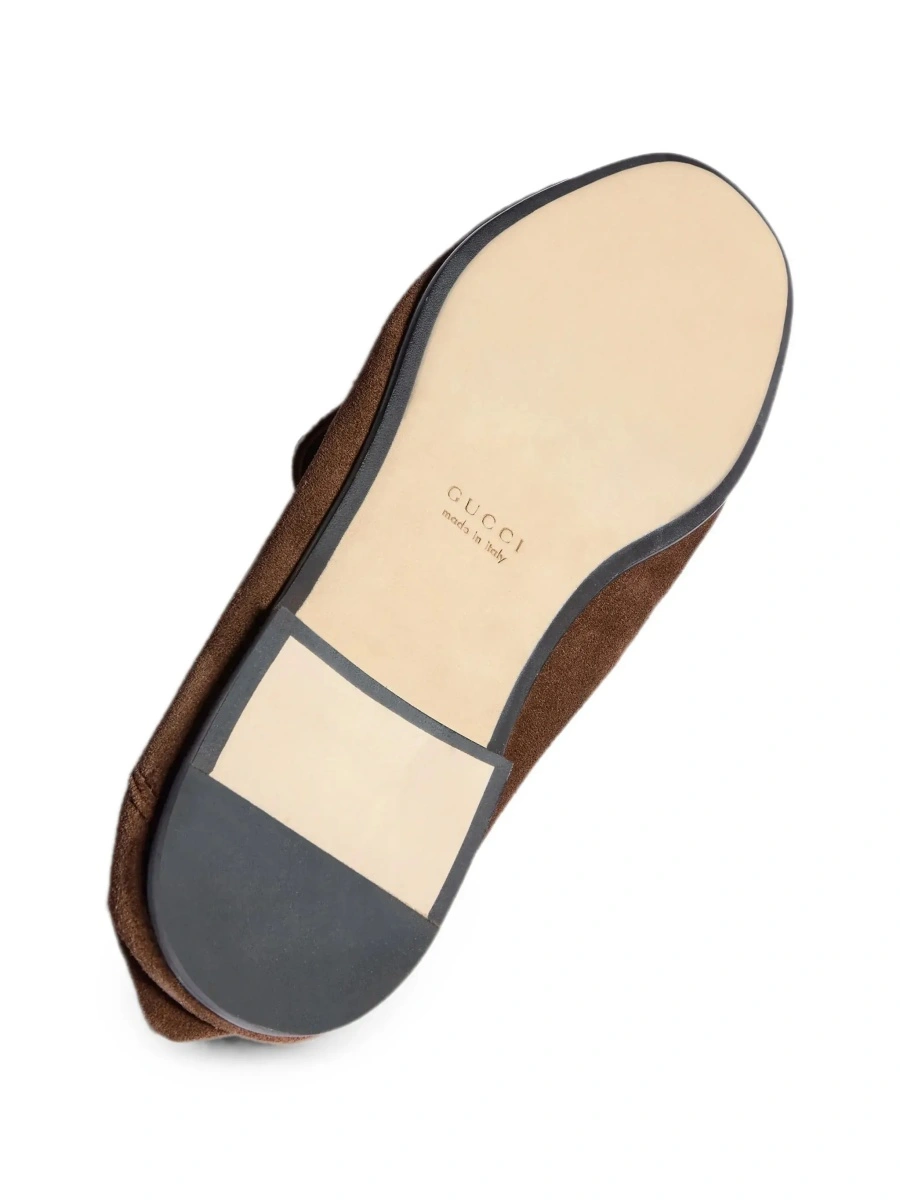 Mocasini Gucci maro din piele intoarsa 'Pierre' - Img 9