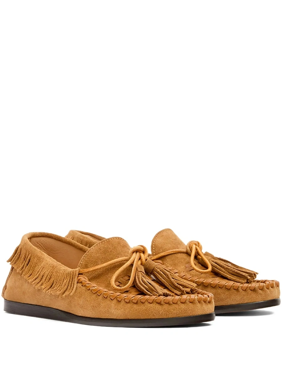 Mocasini Isabel Marant maro din piele intoarsa 'Fitza' - Img 7