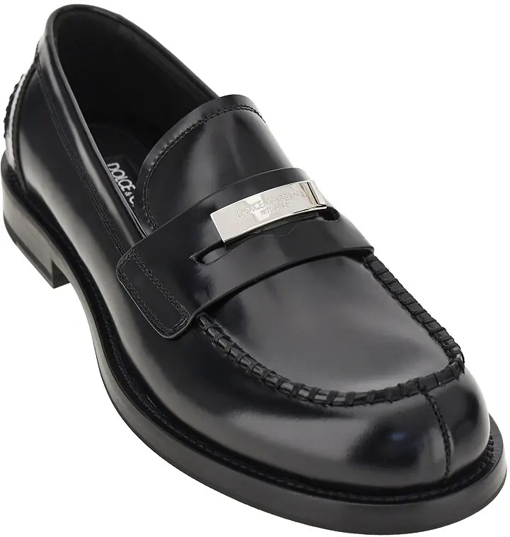 Mocasini Logo plate leather loafers - Img 2