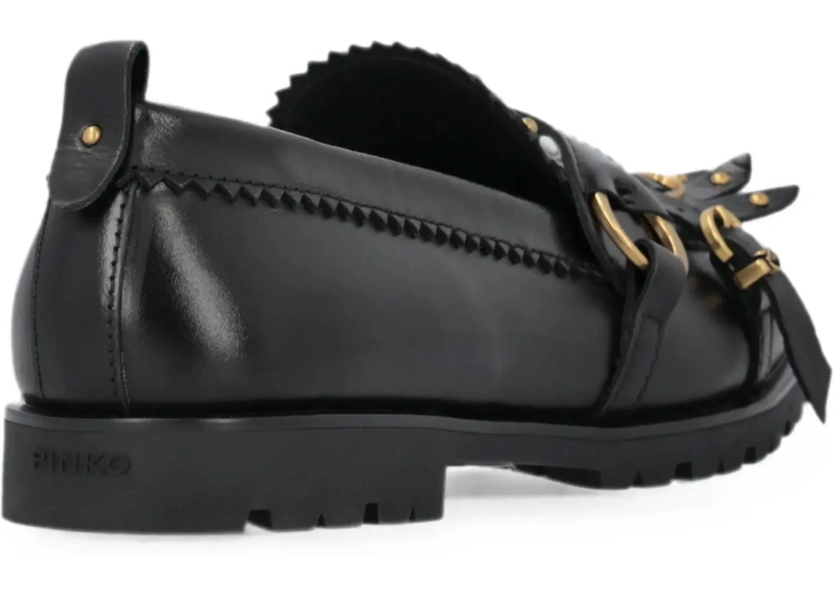 Mocasini Pinko negri din piele - Img 6