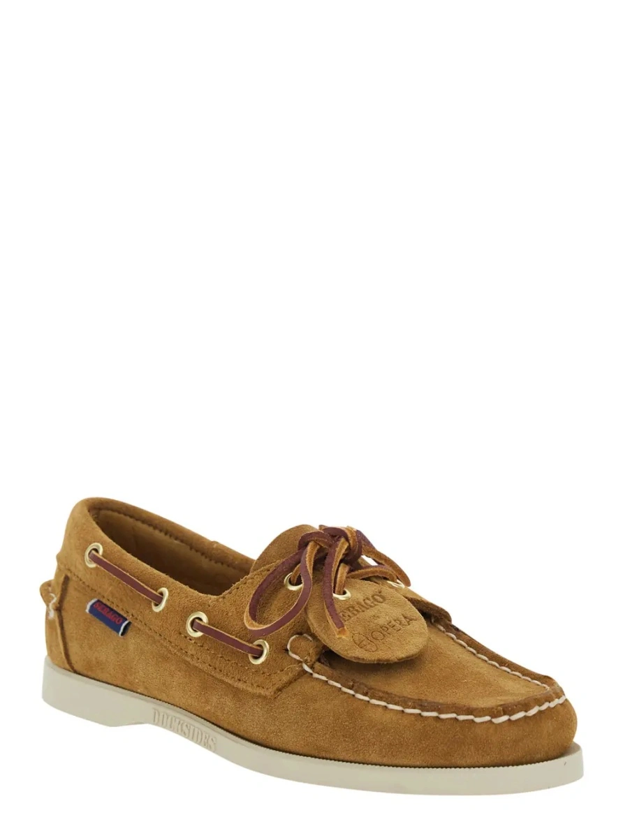 Mocasini 'Portland Artisan' Beige Loafers with bow on the front and contrasting stitching in suede women - Img 2
