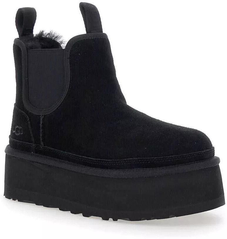 'Neumel' Black Ankle Boots With Platform In Suede Leather* - Img 2