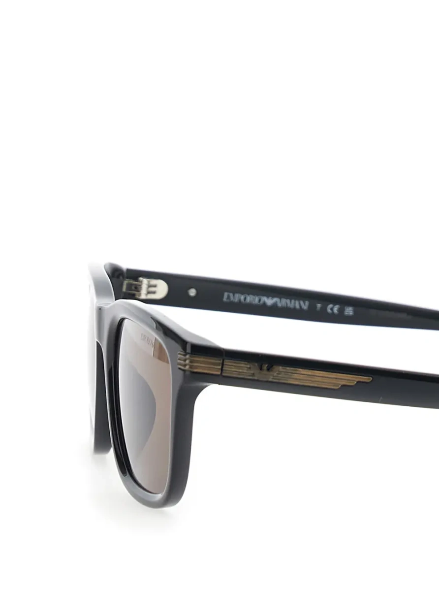 Ochelari Black square-lens sunglasses with side logo in acetate for men - Img 3