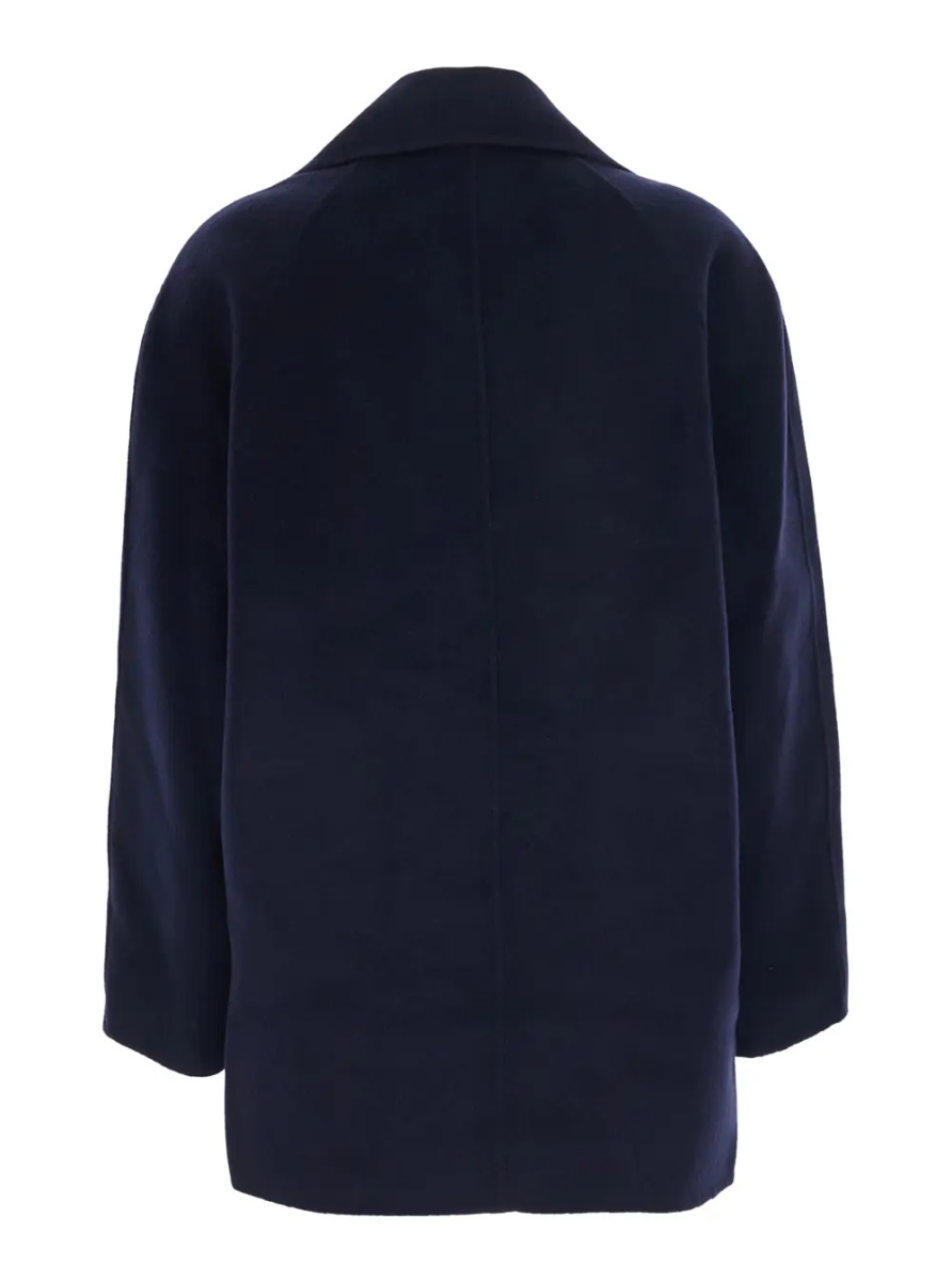 Paltoane Blue Coat with oversized Notched revers and double-breasted closure in Wool and Cashmere women - Img 2
