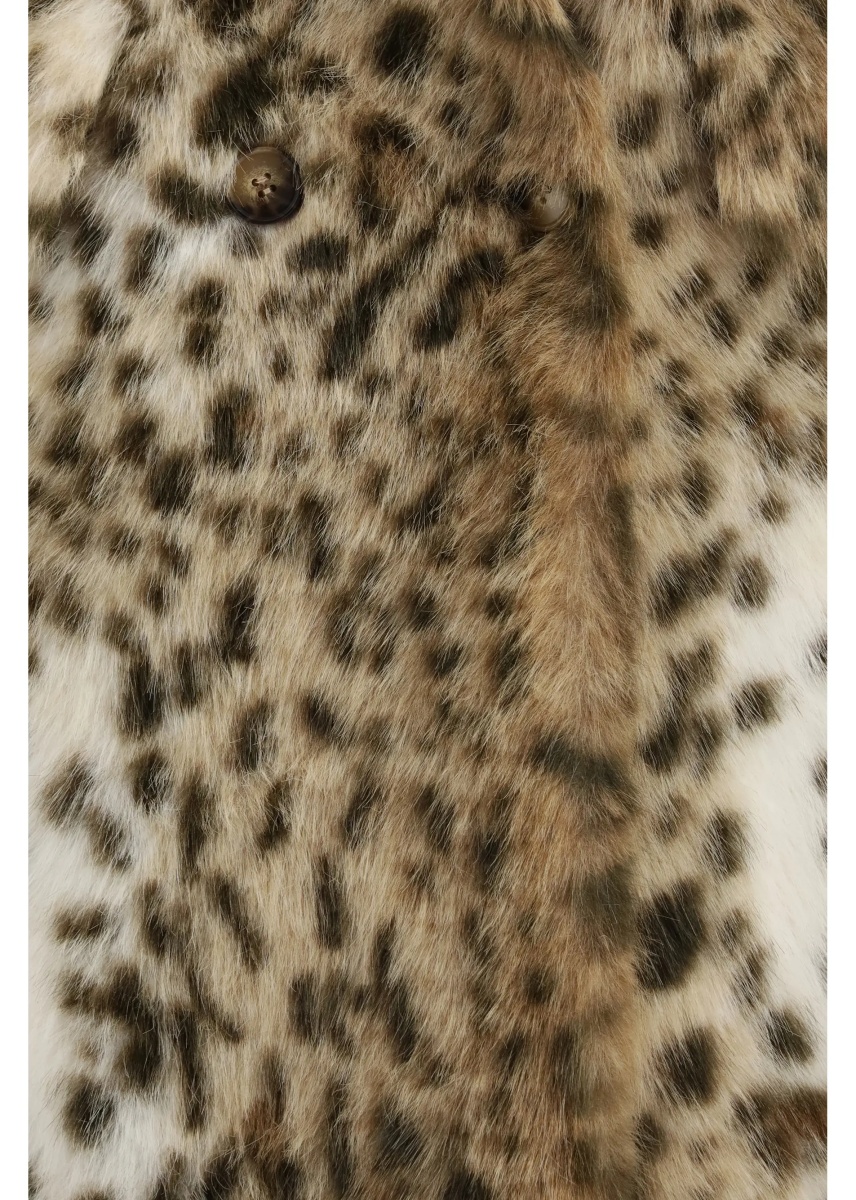 Paltoane Leopard print faux fur Coat - Img 3