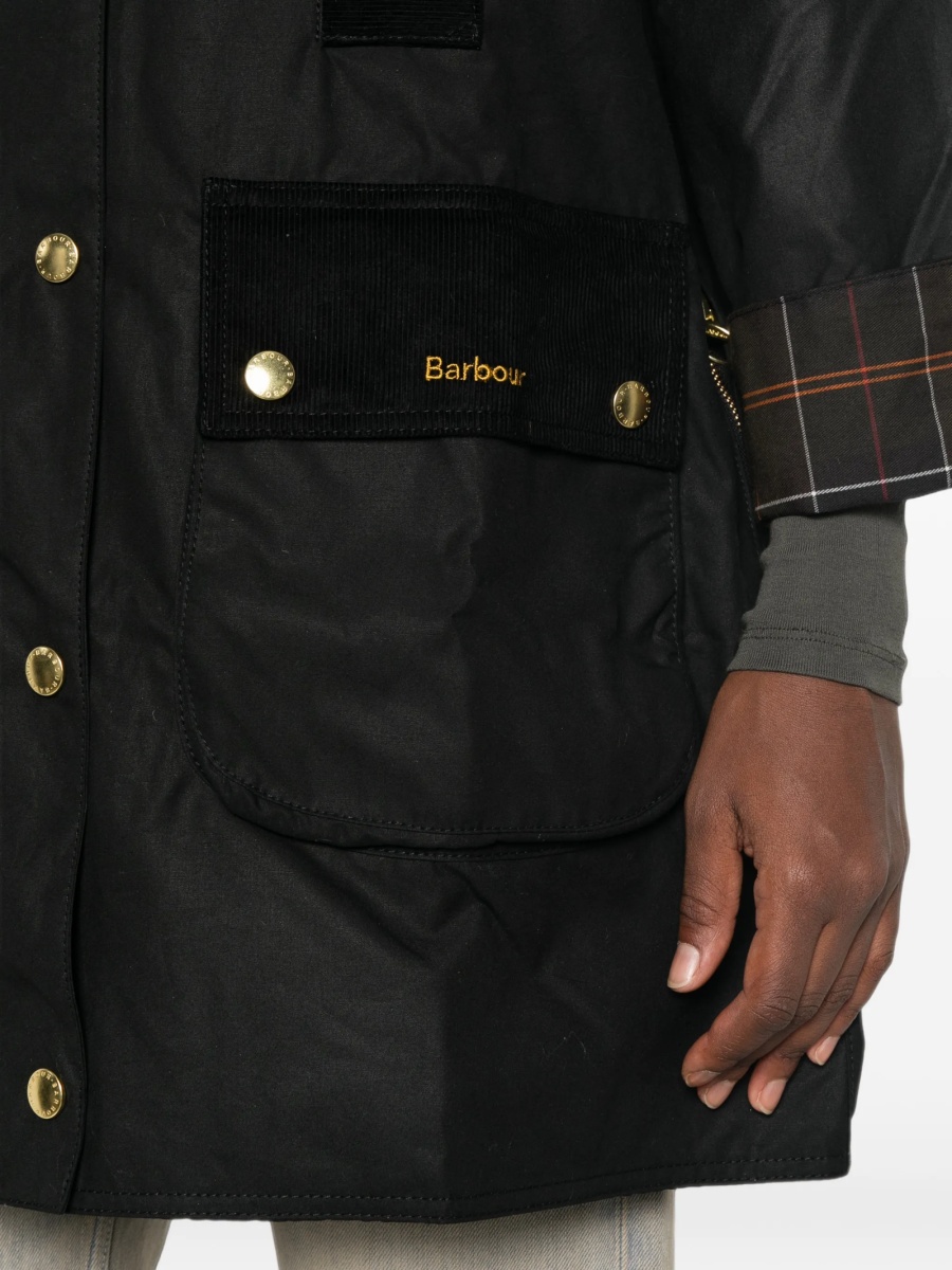 Palton Barbour negru din bumbac - Img 5