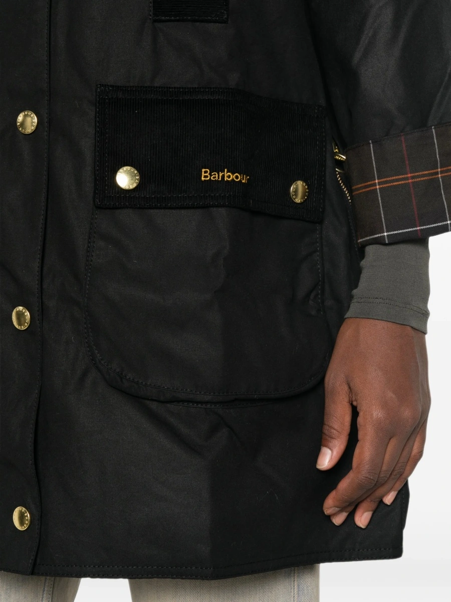 Palton Barbour negru din bumbac - Img 5