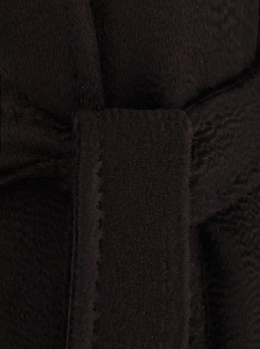Palton Coat MANUELA with elegant details in Tech Fabric in Brown for Women - Img 3