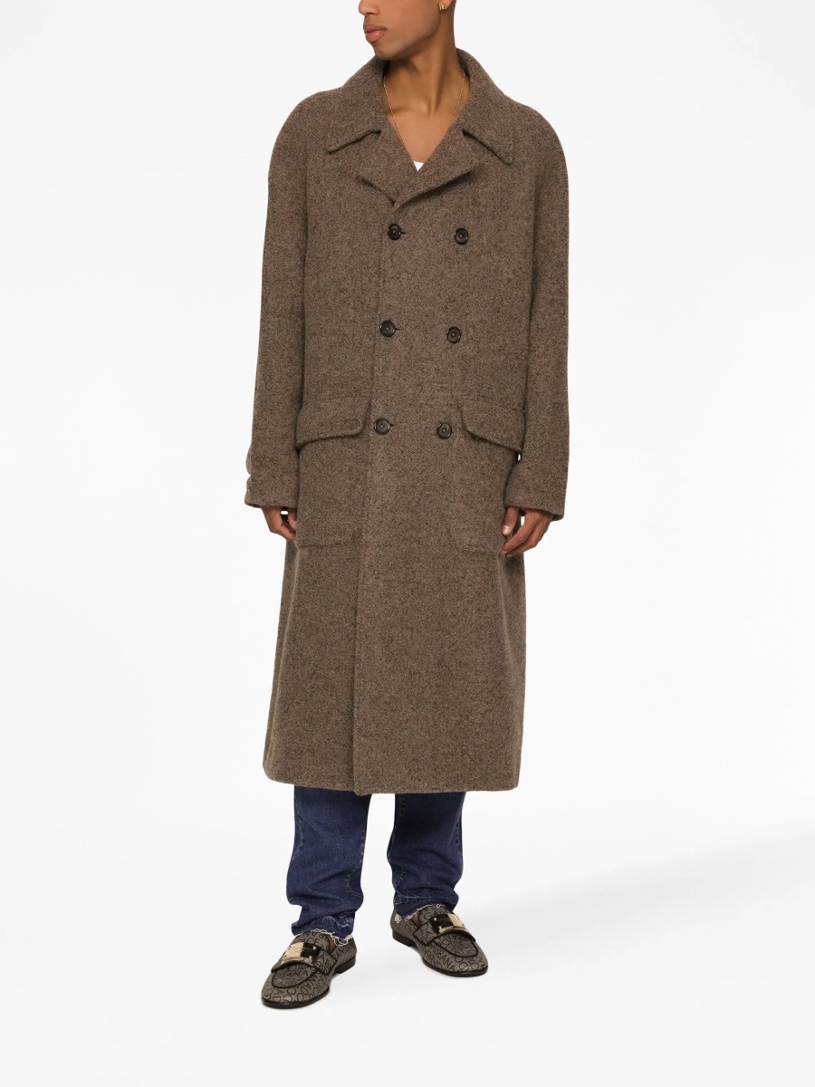 Palton Dolce &amp; Gabbana neutru din alpaca si nylon - Img 3