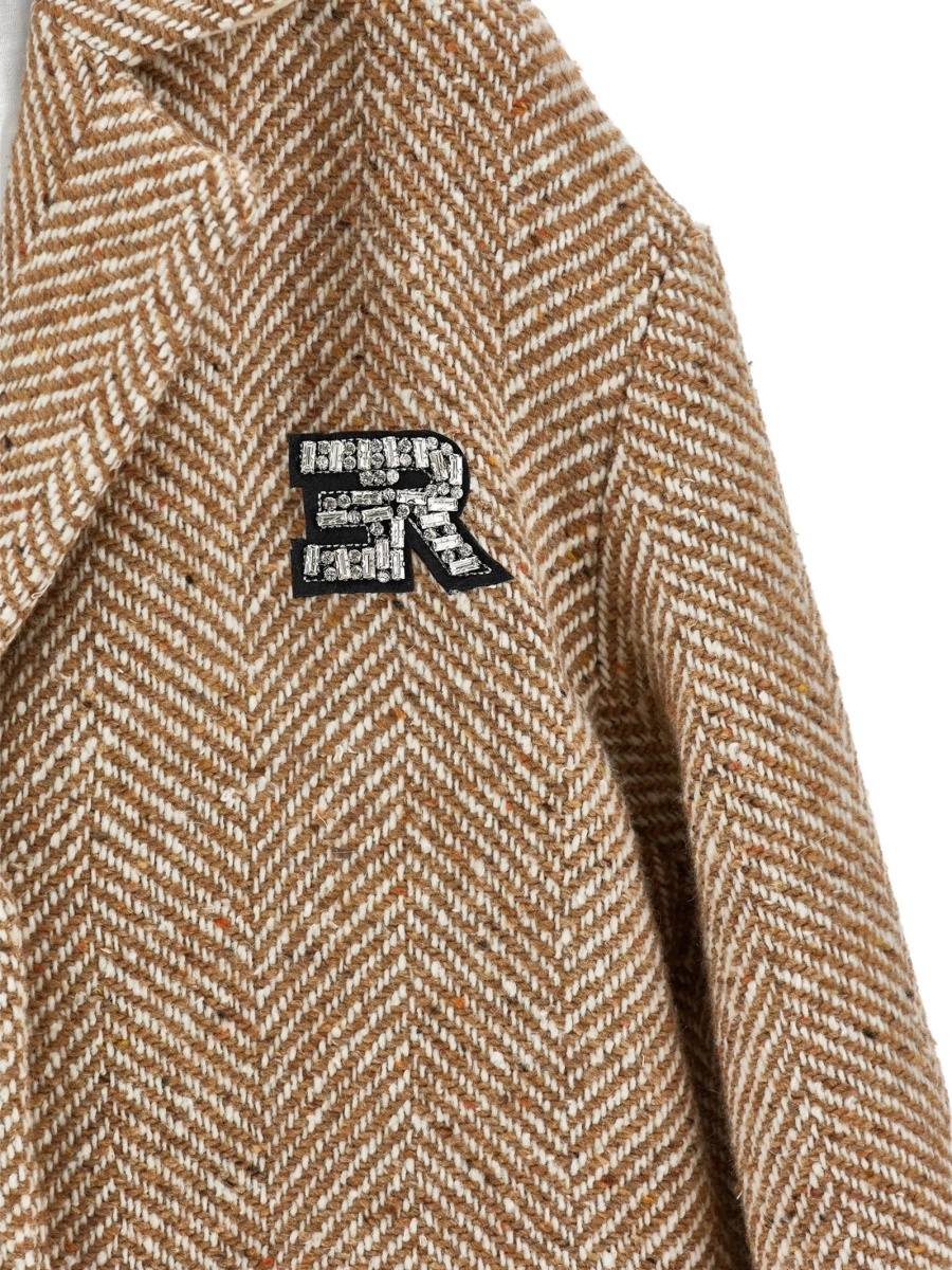 Palton Ermanno Scervino Kids neutru din fibre si lana - Img 3