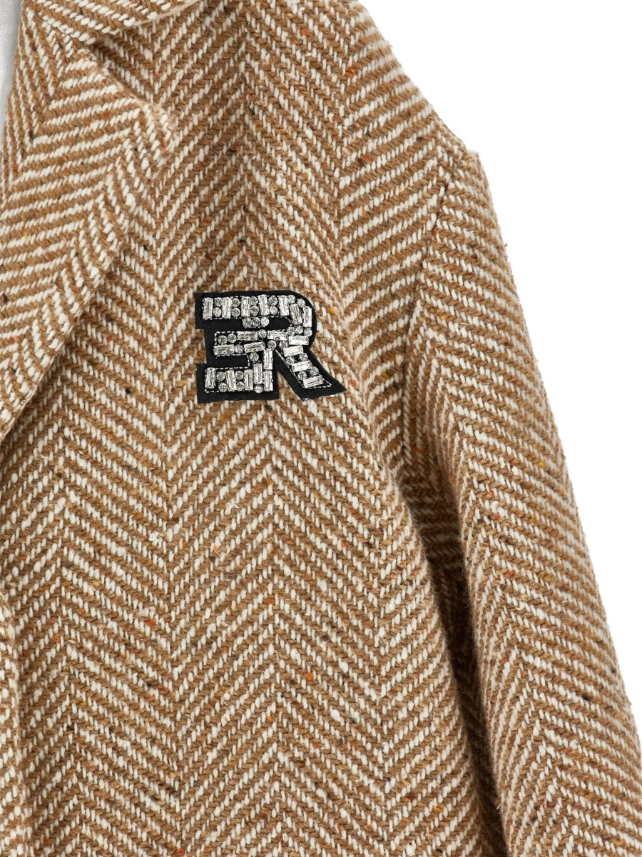 Palton Ermanno Scervino Kids neutru din fibre si lana - Img 3