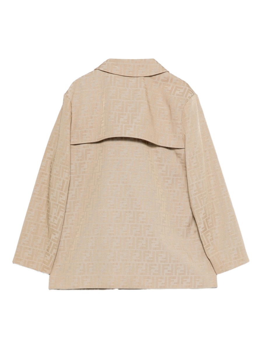 Palton Fendi neutru din polyester si bumbac - Img 2