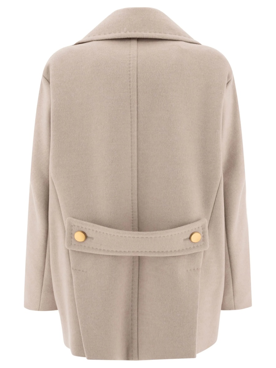 Palton Max Mara neutru din casmir - Img 2