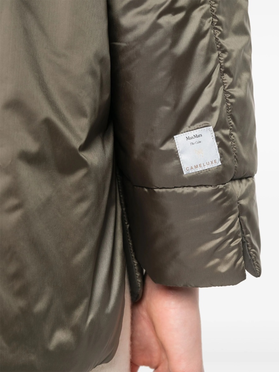 Palton Max Mara verde din polyester - Img 5