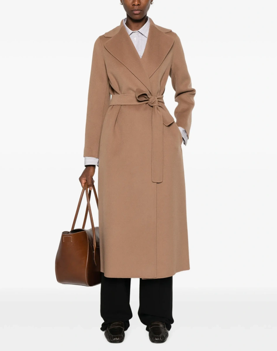 Palton 'S MAXMARA multicolor din lana virgina - Img 4