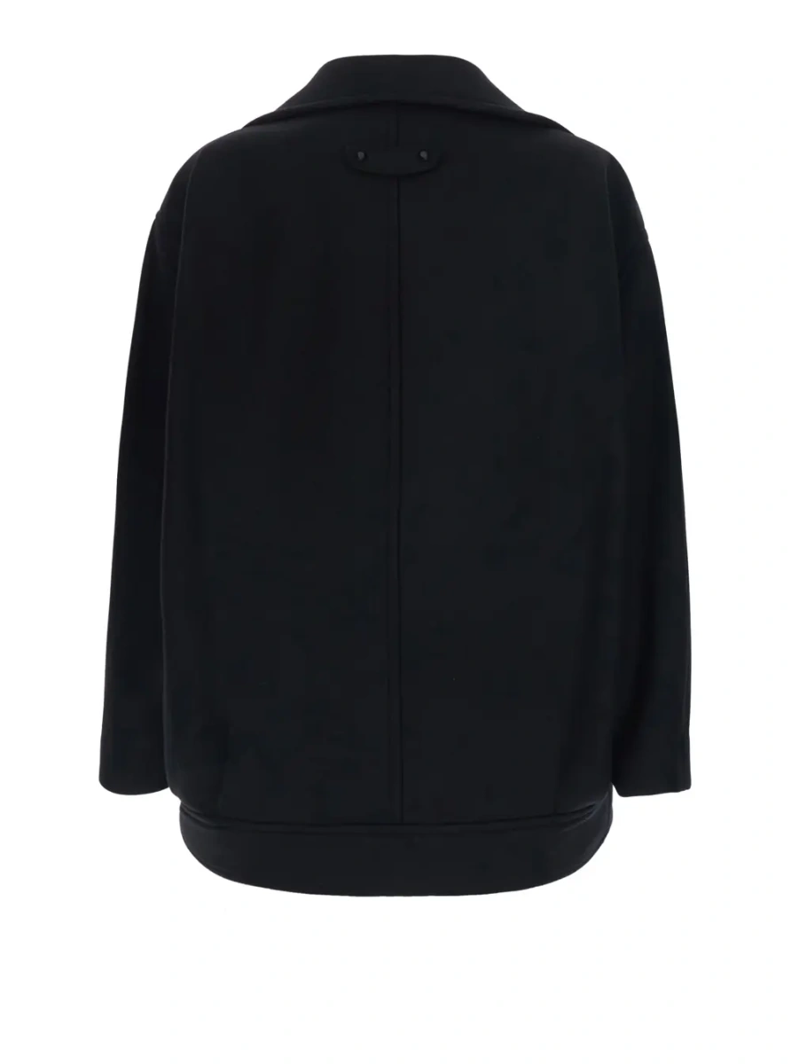 Palton SHORT COCOON COAT DOUBLE COMPACT WOOL - Img 2