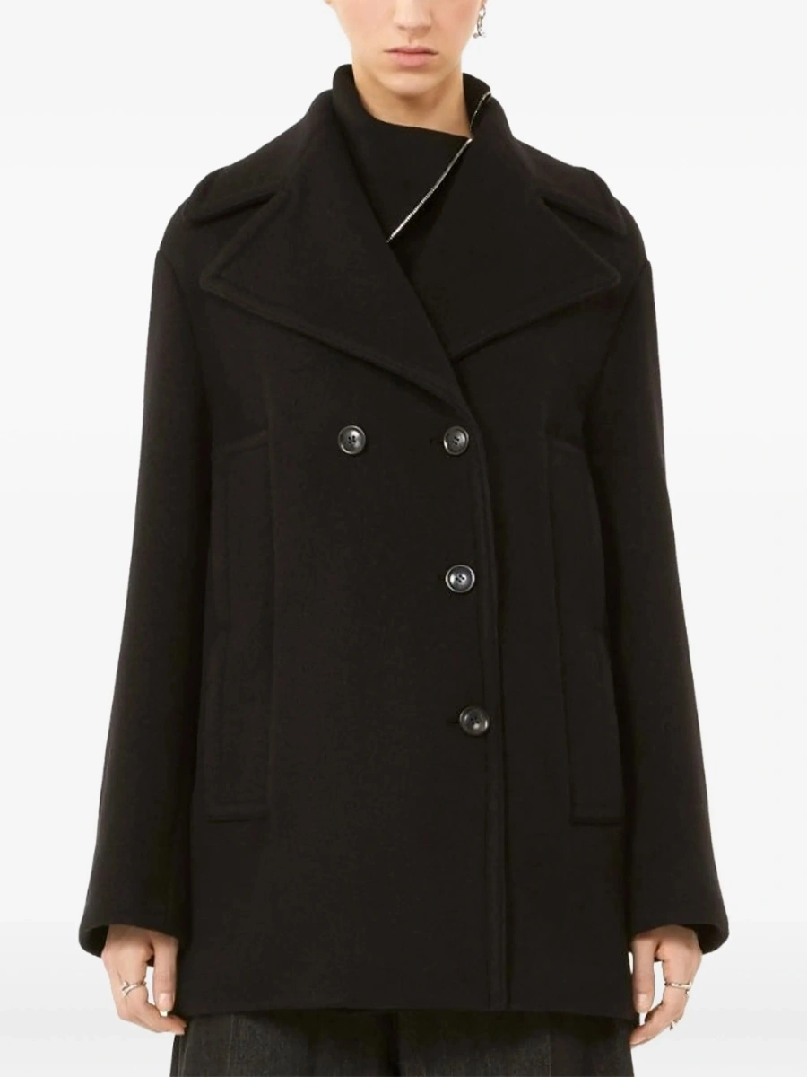 Palton SPORTMAX negru din lana - Img 3