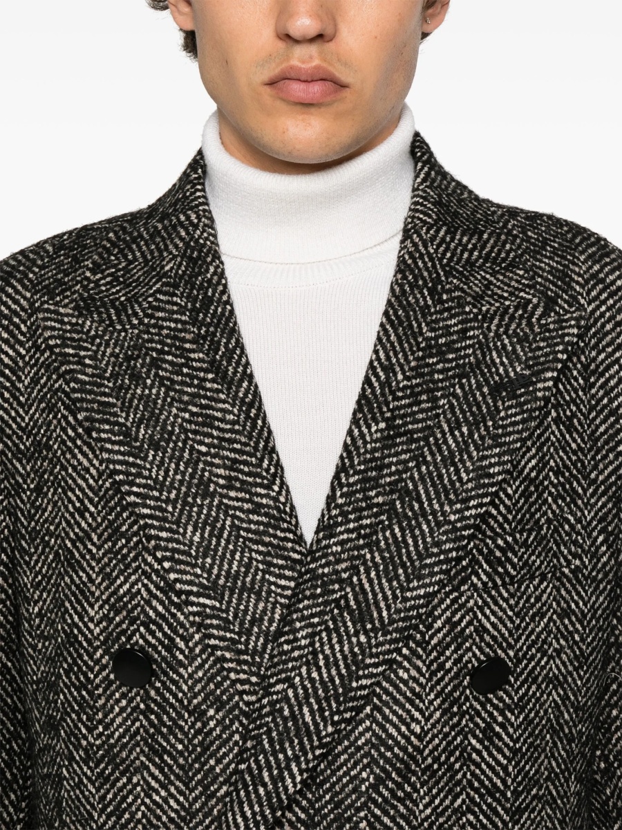 Palton Tagliatore negru din acrilic si polyester - Img 5