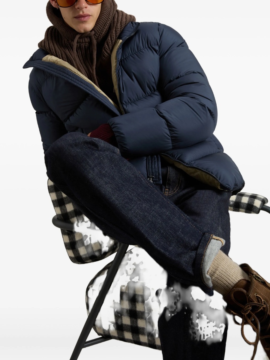 Palton Woolrich albastru din polyester - Img 5