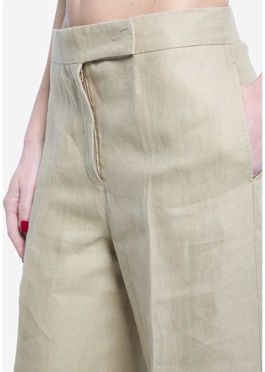 Pantaloni Big Pants In Linen Natté - Img 3