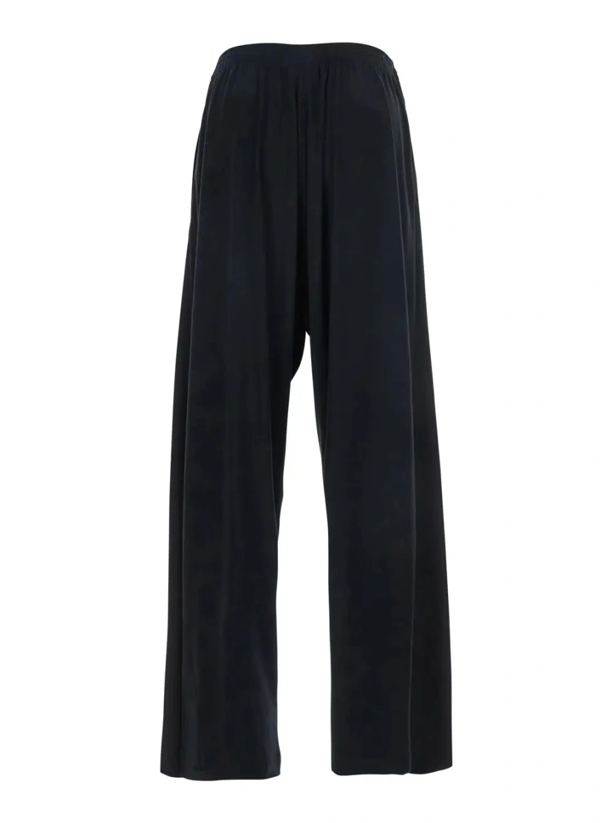 Pantaloni Black Pants with Elastic Waist in Wool Man - Img 2