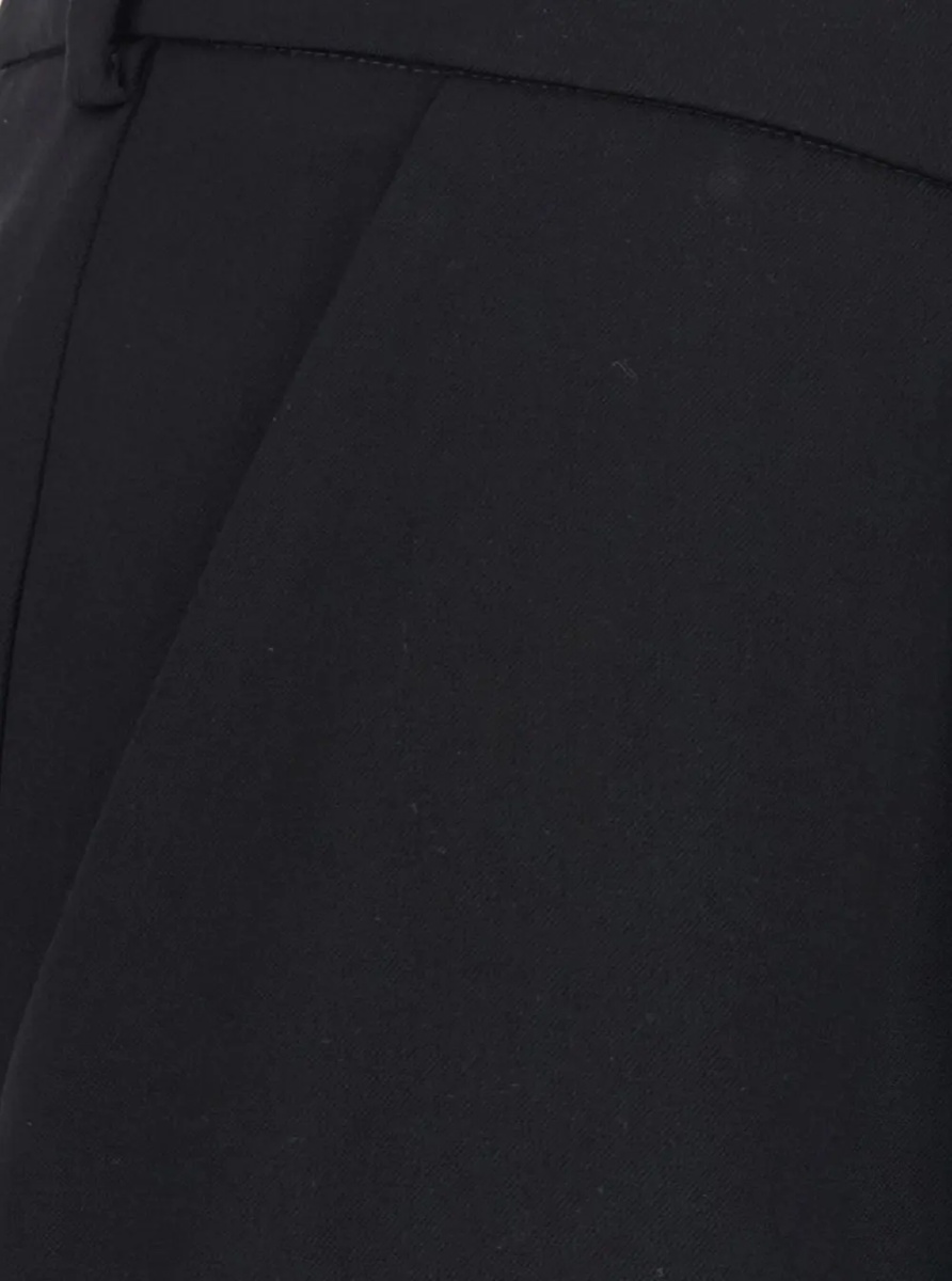 Pantaloni Black Straight-leg pants with Front Pleats in Wool for Women - Img 3