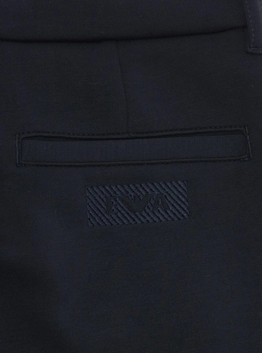 Pantaloni Blue Pants with Belt Loops and Logo Patch on the Back in Fabric Boy - Img 2