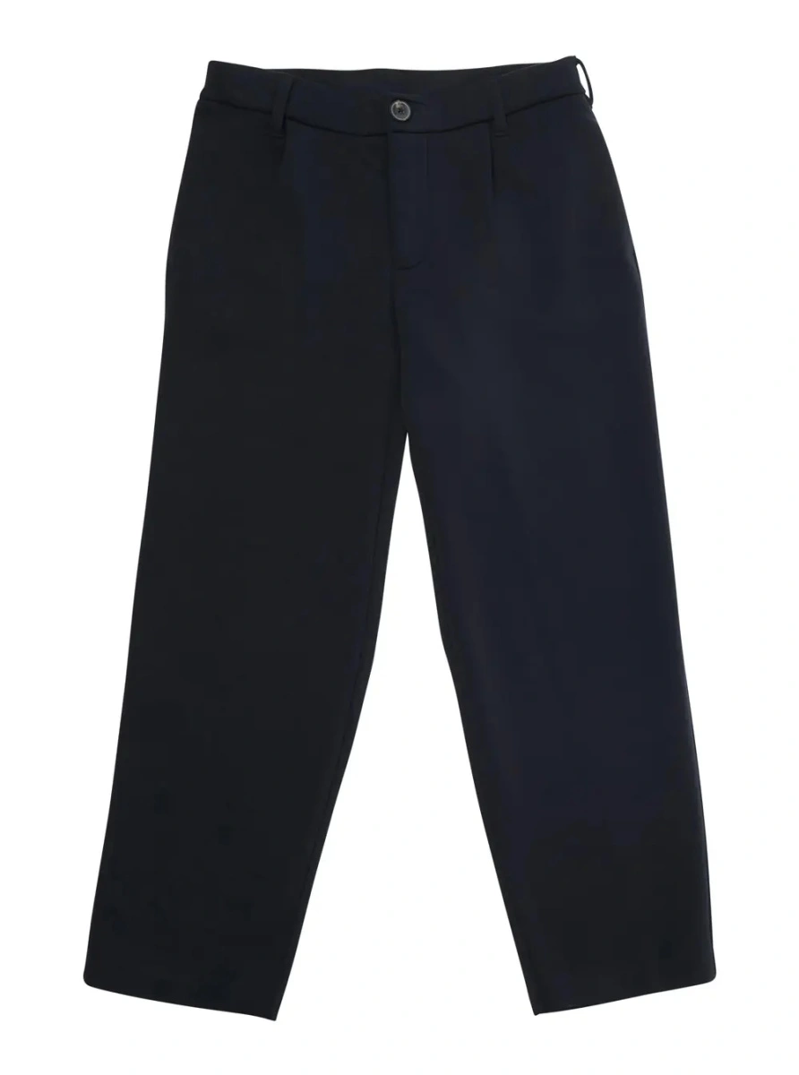 Pantaloni Blue Pants with Belt Loops and Logo Patch on the Back in Fabric Boy - Img 3