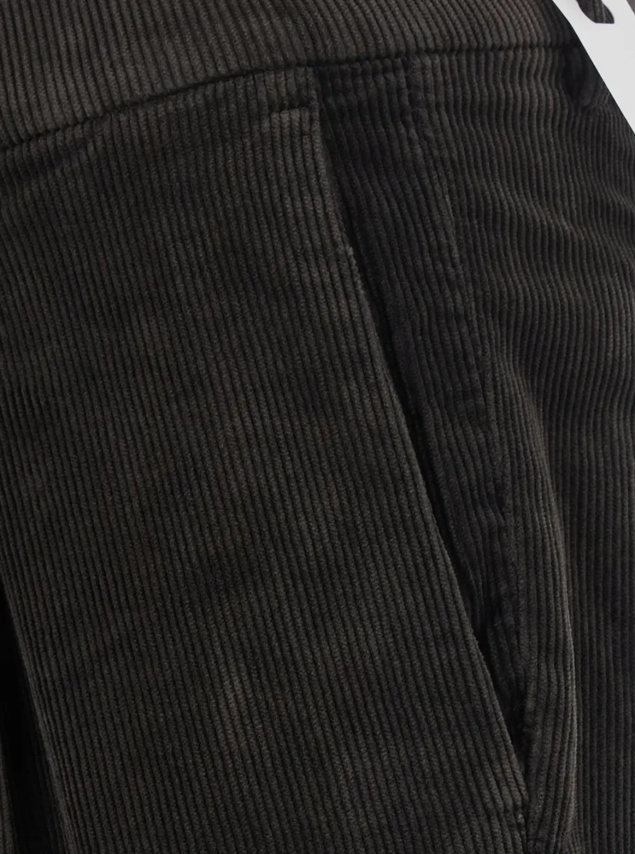 Pantaloni Brown Pants with Side Pockets and High Waist in Tech Fabric for Women - Img 2